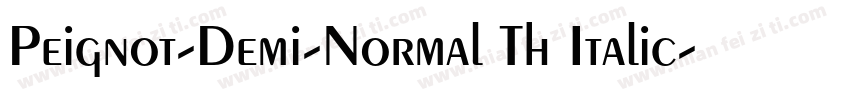 Peignot-Demi-Normal Th Italic字体转换